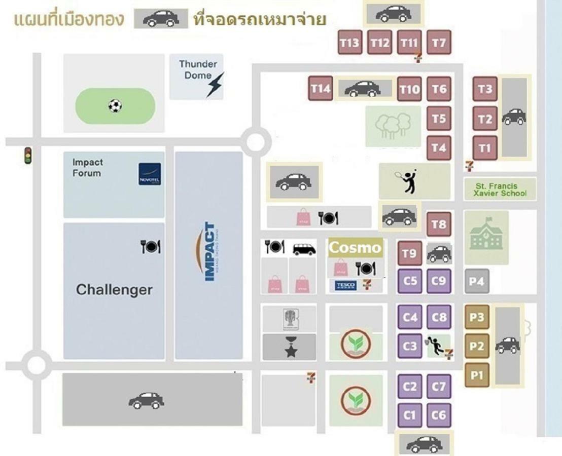 Condo C2 Impact Nonthaburi Exteriör bild